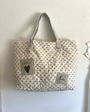 Load image into Gallery viewer, Quilted tote ~ large vintage floral