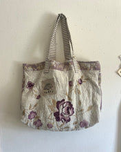 Load image into Gallery viewer, Quilted tote ~ purple floral
