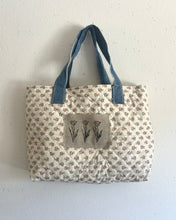 Load image into Gallery viewer, Quilted tote ~ medium vintage floral
