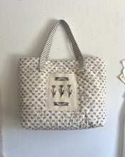 Load image into Gallery viewer, Quilted tote ~ large vintage floral
