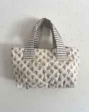 Load image into Gallery viewer, Quilted tote ~ mini vintage floral
