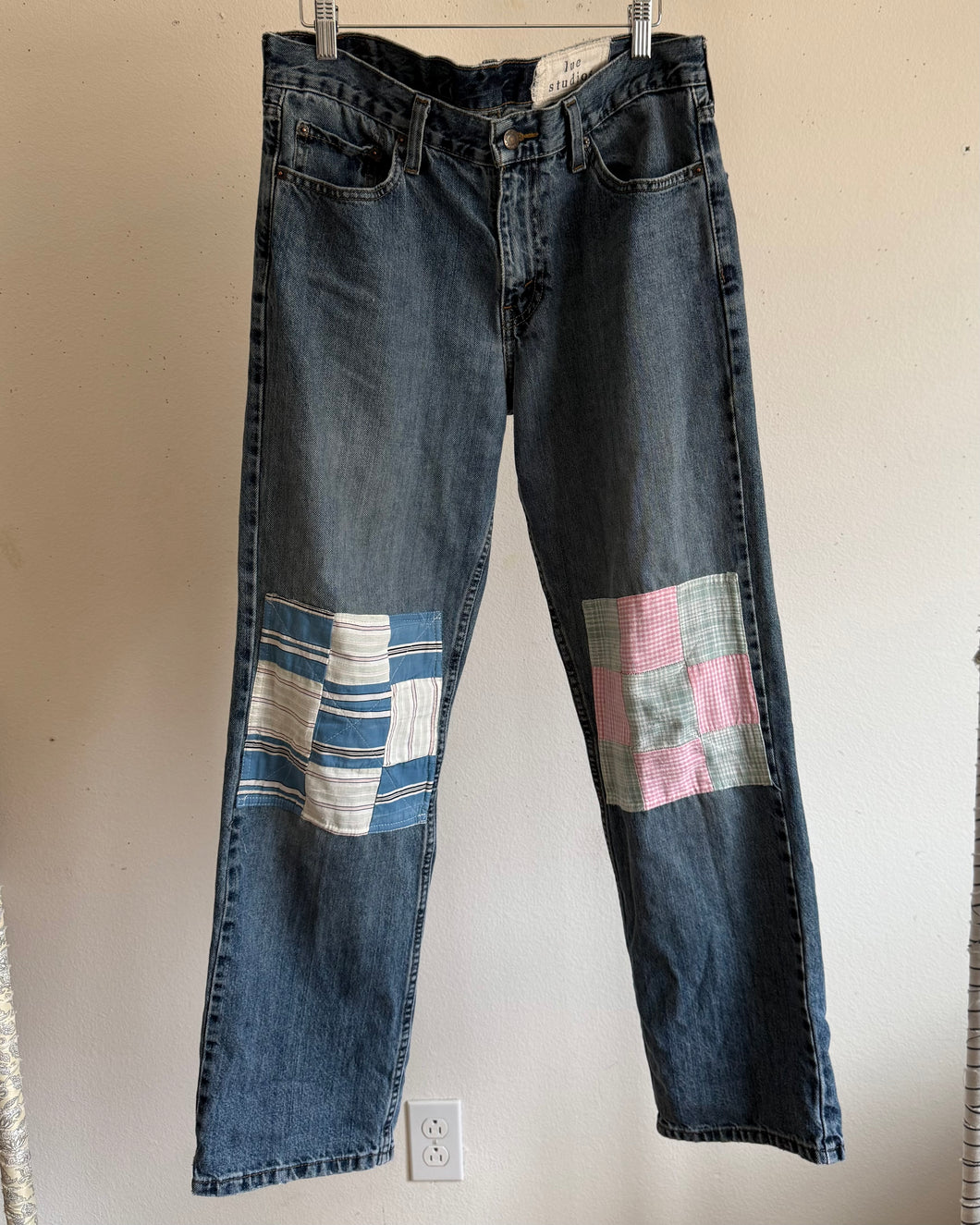 Quilt Patched Jeans 02